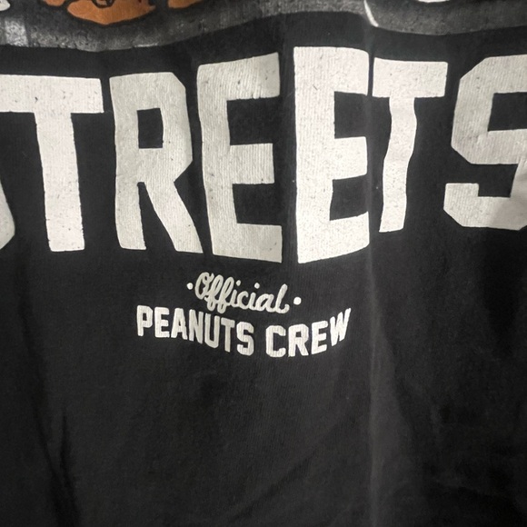 Peanuts Black Short Sleeve Tee with Graphic Design - Picture 2 of 4
